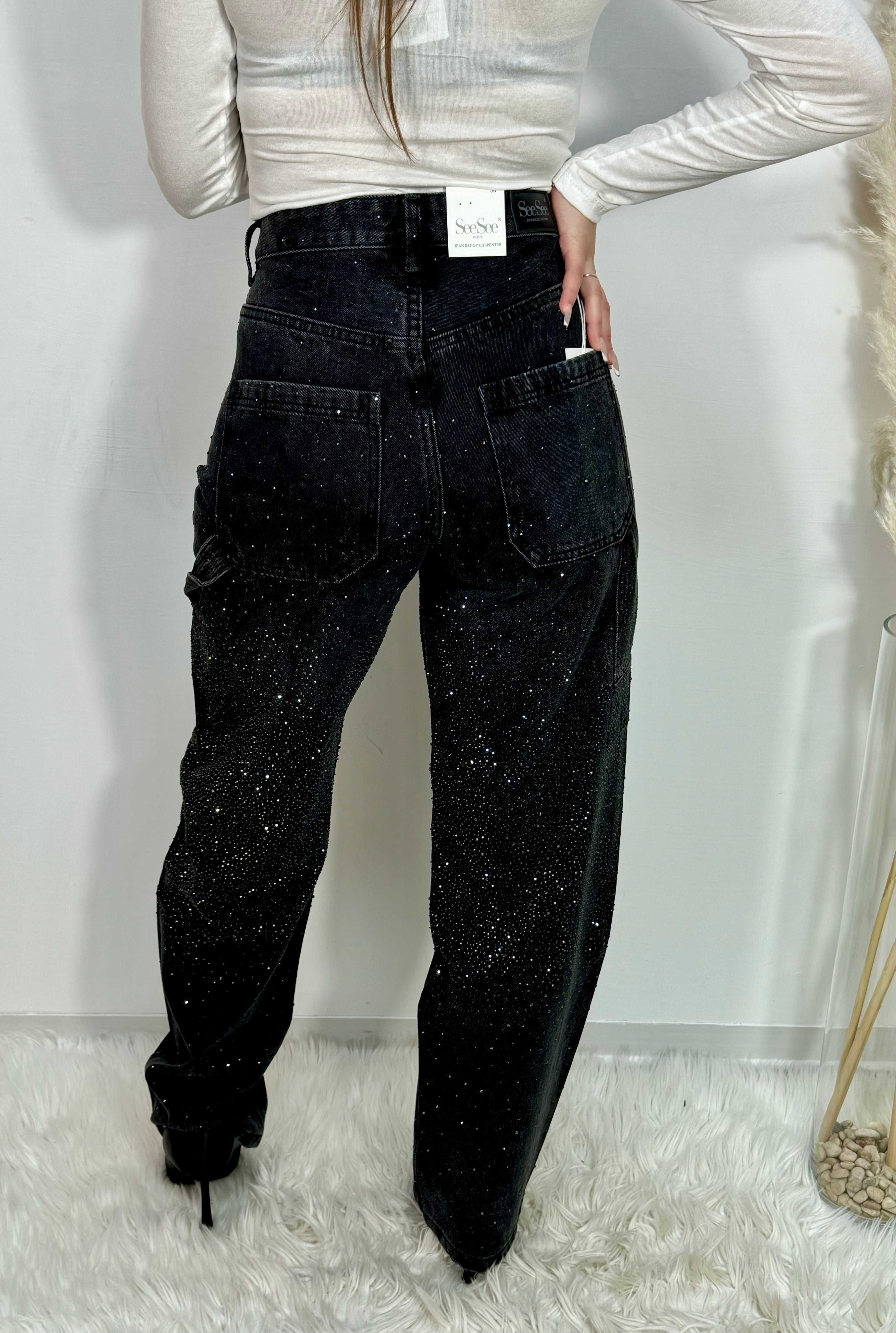 Jeans strass Ballons a3293